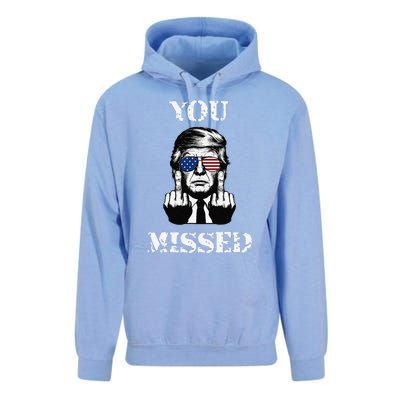 Trump 2024 You Missed Funny Donald Trump Unisex Surf Hoodie