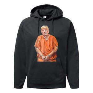 Trump 2024 Years In Prison Funny AntiTrump Performance Fleece Hoodie