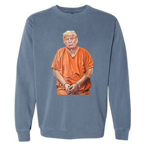 Trump 2024 Years In Prison Funny AntiTrump Garment-Dyed Sweatshirt