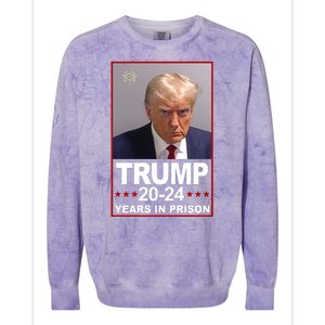 Trump 2024 Years In Prison Mugshot Election Colorblast Crewneck Sweatshirt