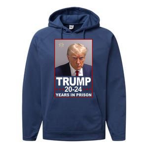 Trump 2024 Years In Prison Mugshot Election Performance Fleece Hoodie