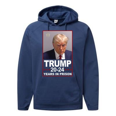 Trump 2024 Years In Prison Mugshot Election Performance Fleece Hoodie