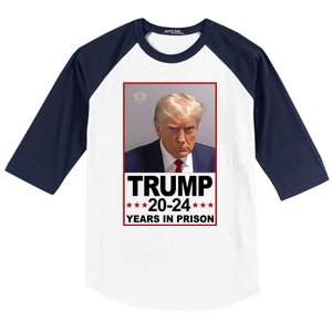 Trump 2024 Years In Prison Mugshot Election Baseball Sleeve Shirt