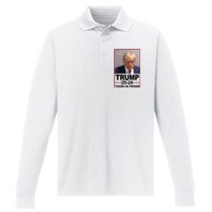 Trump 2024 Years In Prison Mugshot Election Performance Long Sleeve Polo