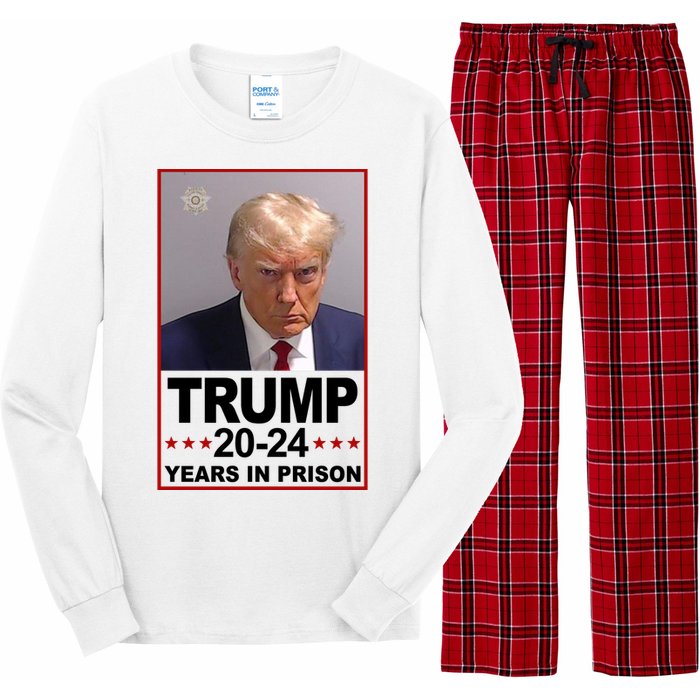 Trump 2024 Years In Prison Mugshot Election Long Sleeve Pajama Set