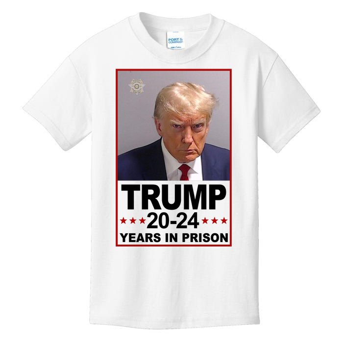 Trump 2024 Years In Prison Mugshot Election Kids T-Shirt