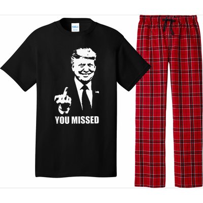 Trump 2024 You Missed Butler Pa Rally Patriotic Flag Pajama Set