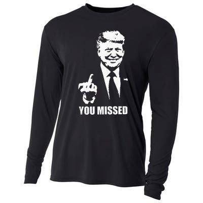 Trump 2024 You Missed Butler Pa Rally Patriotic Flag Cooling Performance Long Sleeve Crew