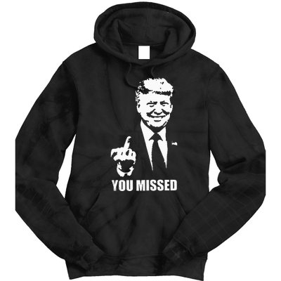 Trump 2024 You Missed Butler Pa Rally Patriotic Flag Tie Dye Hoodie