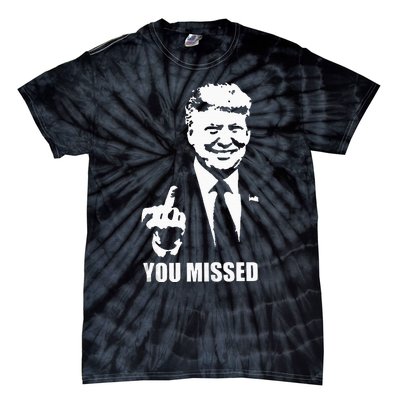 Trump 2024 You Missed Butler Pa Rally Patriotic Flag Tie-Dye T-Shirt