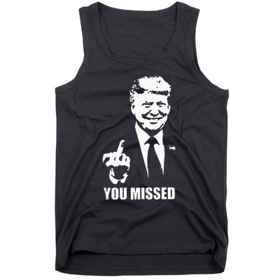 Trump 2024 You Missed Butler Pa Rally Patriotic Flag Tank Top