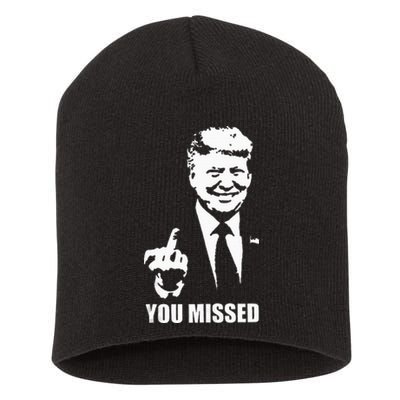 Trump 2024 You Missed Butler Pa Rally Patriotic Flag Short Acrylic Beanie