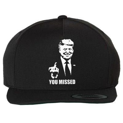 Trump 2024 You Missed Butler Pa Rally Patriotic Flag Wool Snapback Cap