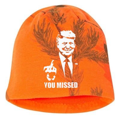 Trump 2024 You Missed Butler Pa Rally Patriotic Flag Kati - Camo Knit Beanie