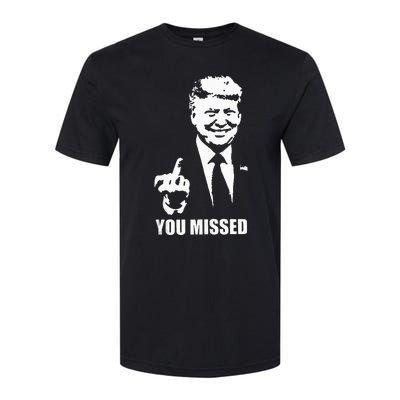 Trump 2024 You Missed Butler Pa Rally Patriotic Flag Softstyle CVC T-Shirt