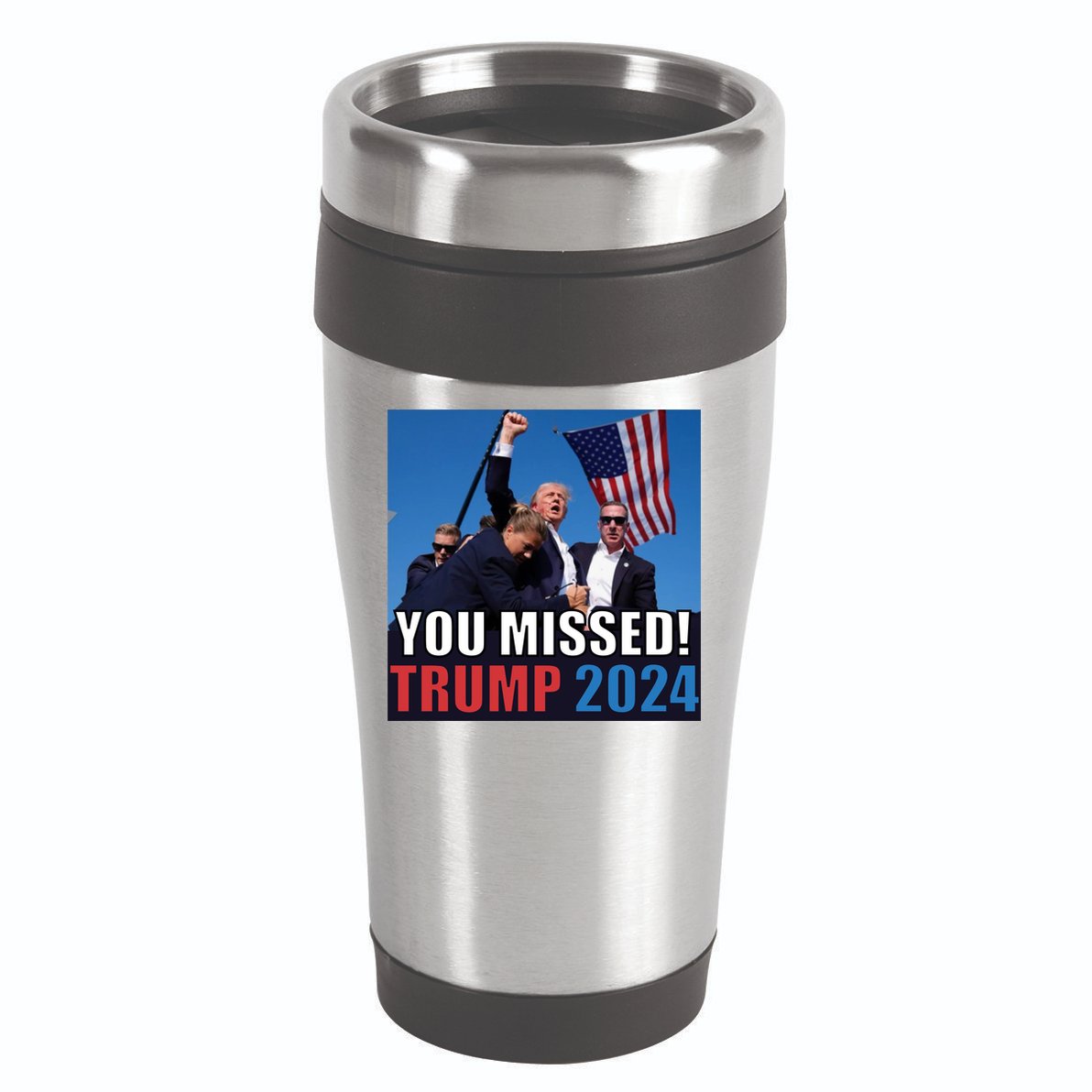 Trump 2024 You Missed! Shot Pennsylvania Rally 16oz Travel Tumbler