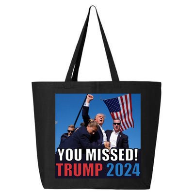 Trump 2024 You Missed! Shot Pennsylvania Rally 25L Jumbo Tote