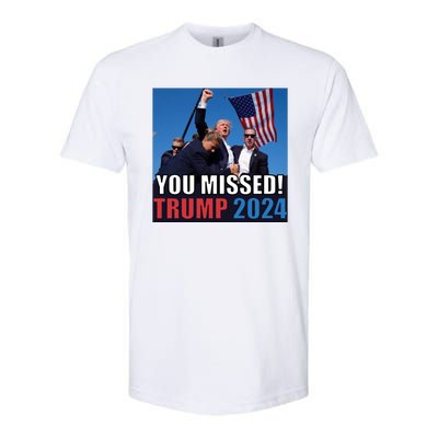 Trump 2024 You Missed! Shot Pennsylvania Rally Softstyle CVC T-Shirt