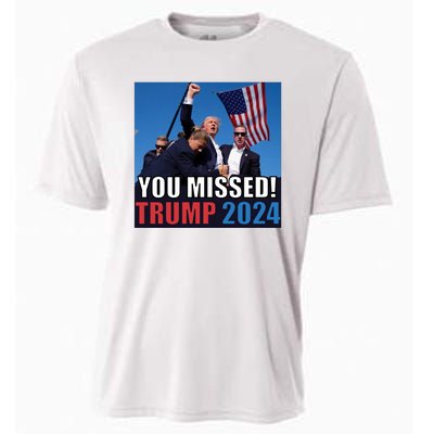 Trump 2024 You Missed! Shot Pennsylvania Rally Cooling Performance Crew T-Shirt