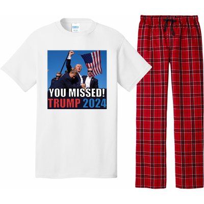 Trump 2024 You Missed! Shot Pennsylvania Rally Pajama Set