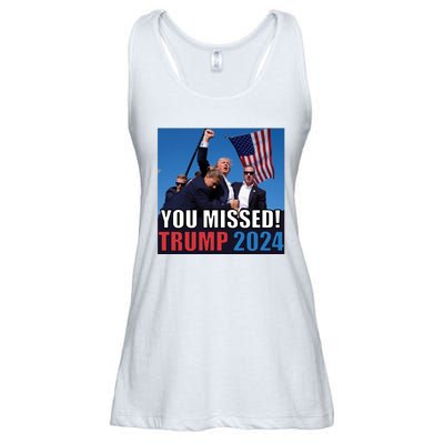 Trump 2024 You Missed! Shot Pennsylvania Rally Ladies Essential Flowy Tank