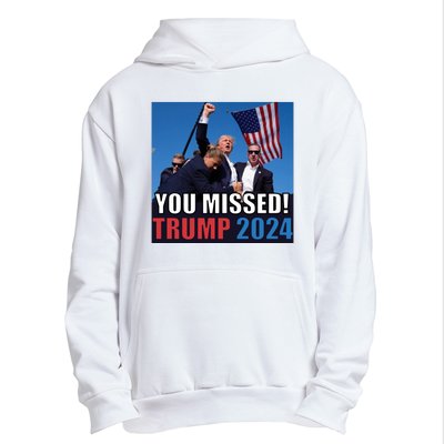 Trump 2024 You Missed! Shot Pennsylvania Rally Urban Pullover Hoodie