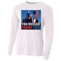 Trump 2024 You Missed! Shot Pennsylvania Rally Cooling Performance Long Sleeve Crew