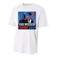 Trump 2024 You Missed! Shot Pennsylvania Rally Performance Sprint T-Shirt