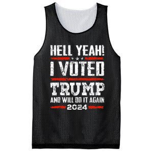 Trump 2024 Yeah! I Voted Trump And Will Do It Again Funny Mesh Reversible Basketball Jersey Tank