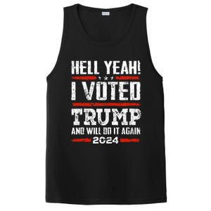 Trump 2024 Yeah! I Voted Trump And Will Do It Again Funny PosiCharge Competitor Tank