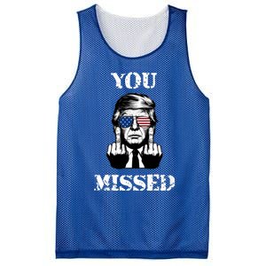 Trump 2024 You Missed Funny Donald Trump Mesh Reversible Basketball Jersey Tank