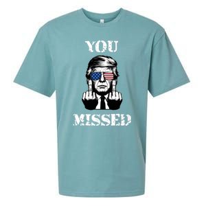 Trump 2024 You Missed Funny Donald Trump Sueded Cloud Jersey T-Shirt