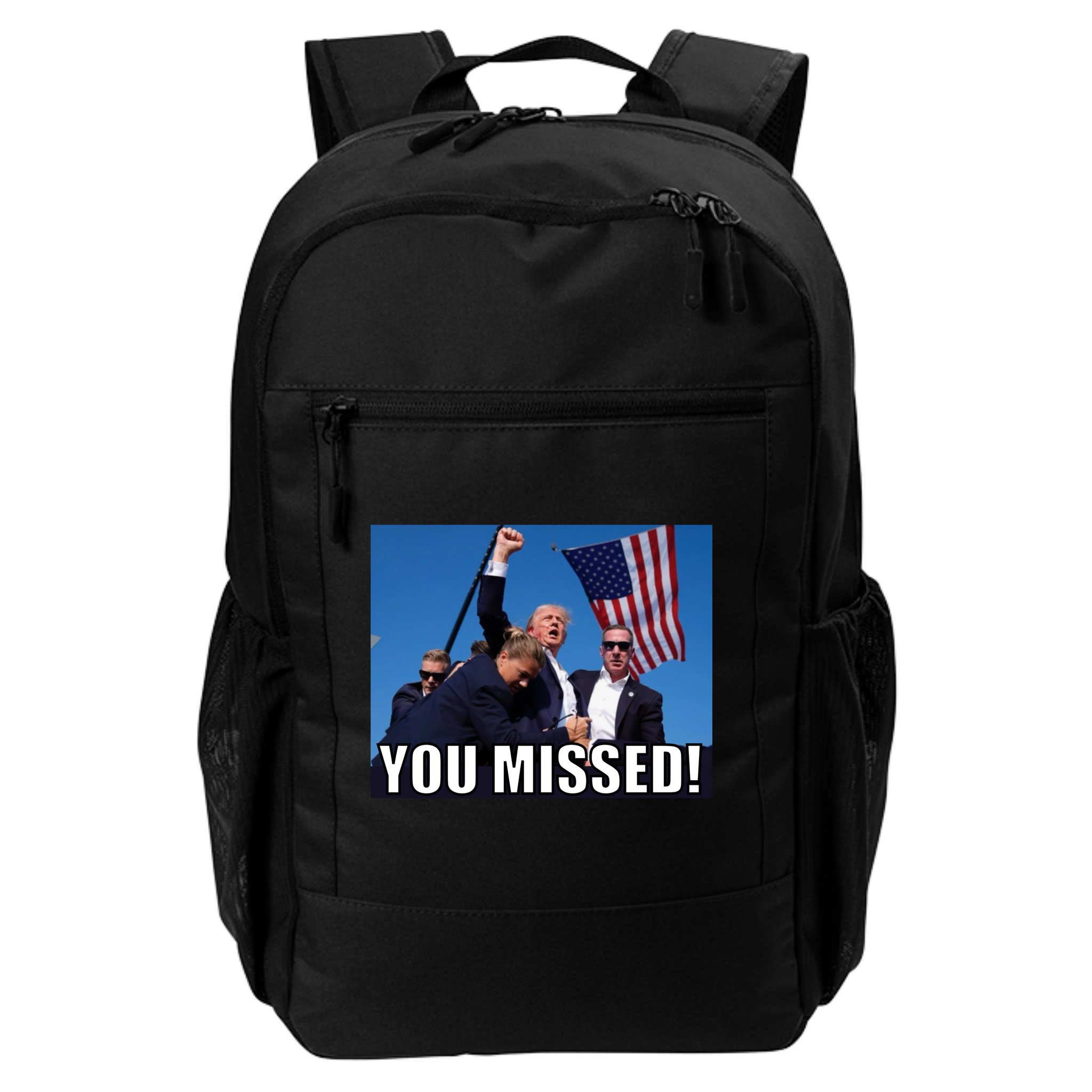 Trump 2024 You Missed Gun Shot At Pennsylvania Rally Backpack