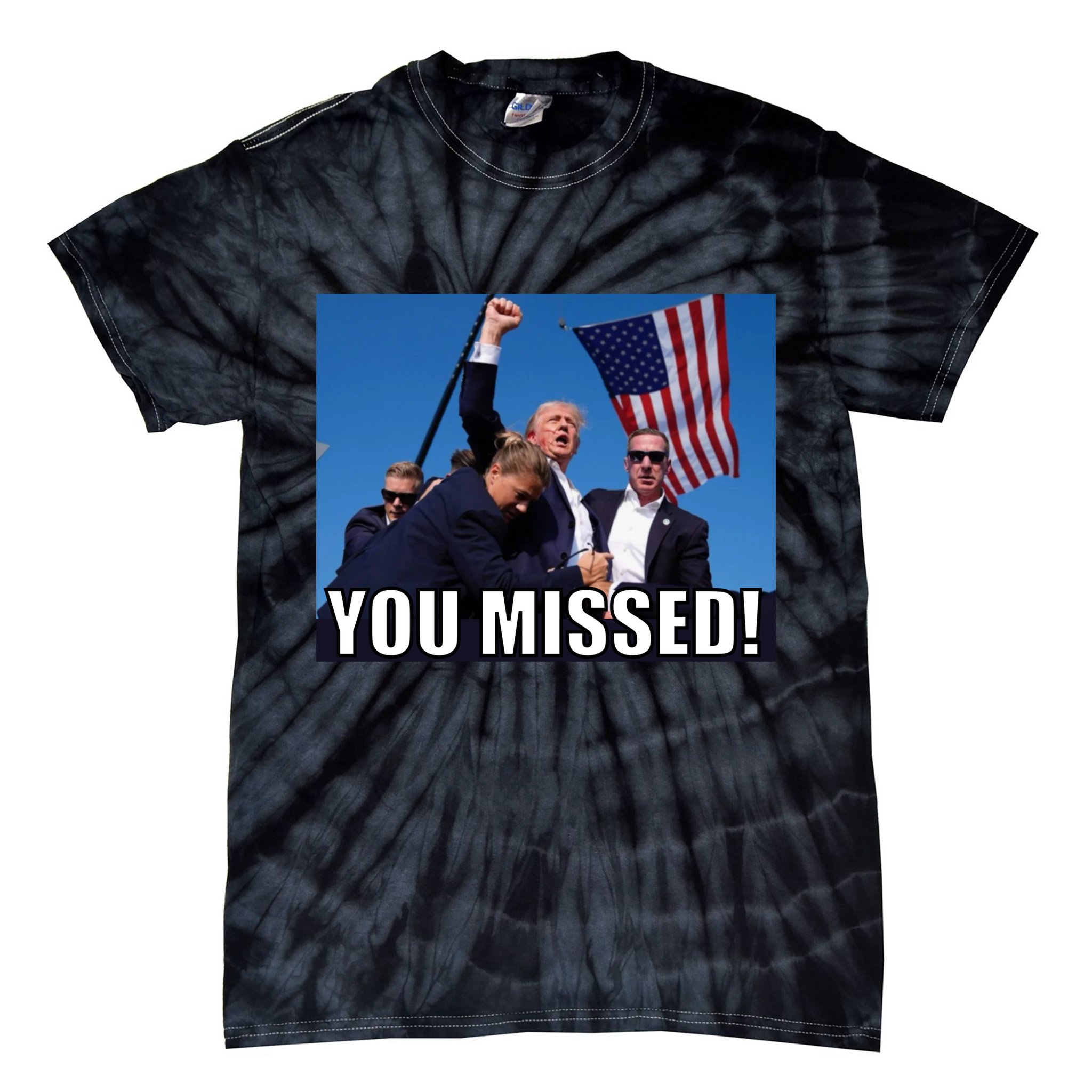 Trump 2024 You Missed Gun Shot At Pennsylvania Rally Tie-Dye T-Shirt