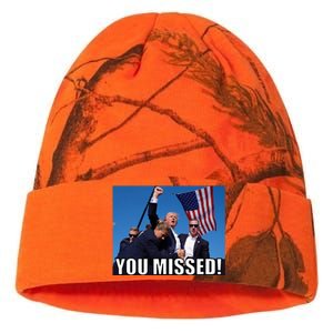 Trump 2024 You Missed Gun Shot At Pennsylvania Rally Kati Licensed 12" Camo Beanie