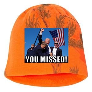 Trump 2024 You Missed Gun Shot At Pennsylvania Rally Kati - Camo Knit Beanie