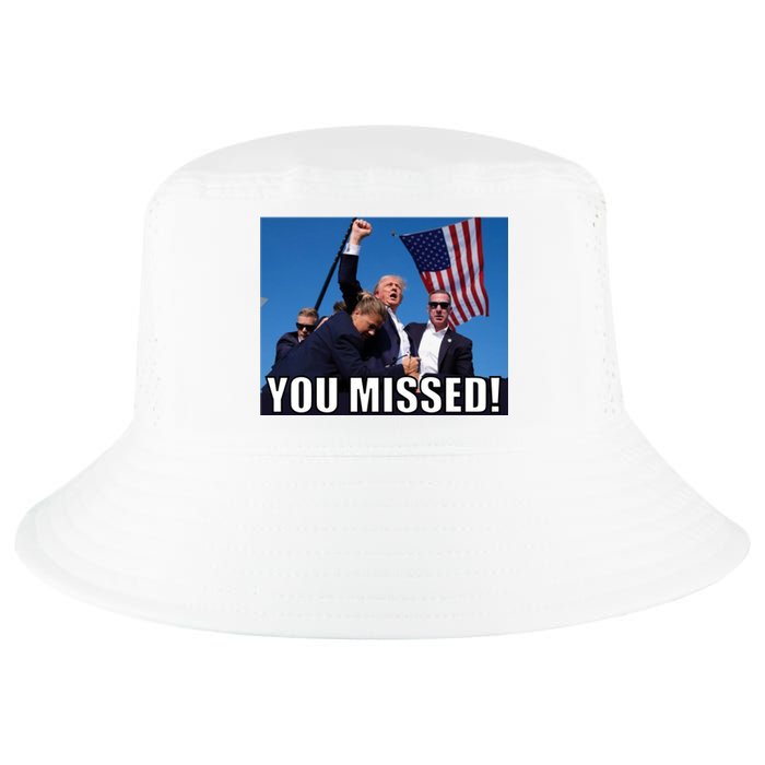 Trump 2024 You Missed Gun Shot At Pennsylvania Rally Cool Comfort Performance Bucket Hat