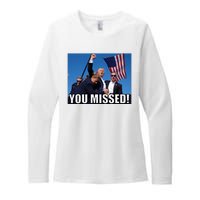 Trump 2024 You Missed Gun Shot At Pennsylvania Rally Womens CVC Long Sleeve Shirt