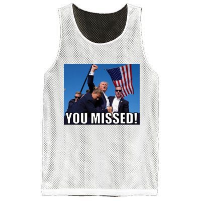 Trump 2024 You Missed Gun Shot At Pennsylvania Rally Mesh Reversible Basketball Jersey Tank