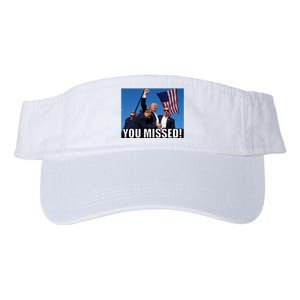 Trump 2024 You Missed Gun Shot At Pennsylvania Rally Valucap Bio-Washed Visor