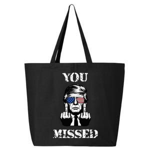 Trump 2024 You Missed Funny Donald Trump 25L Jumbo Tote