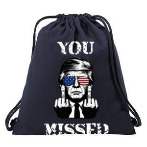 Trump 2024 You Missed Funny Donald Trump Drawstring Bag