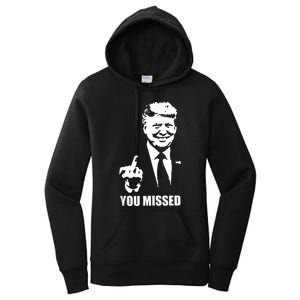 Trump 2024 You Missed Butler Pa Rally Patriotic Flag Women's Pullover Hoodie