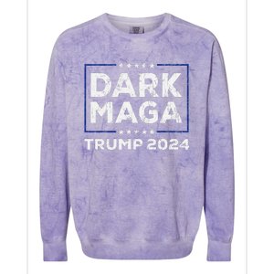 Trump 2024 Yard Sign Dark Maga Trump Colorblast Crewneck Sweatshirt