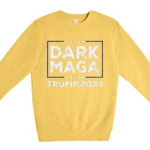 Trump 2024 Yard Sign Dark Maga Trump Premium Crewneck Sweatshirt