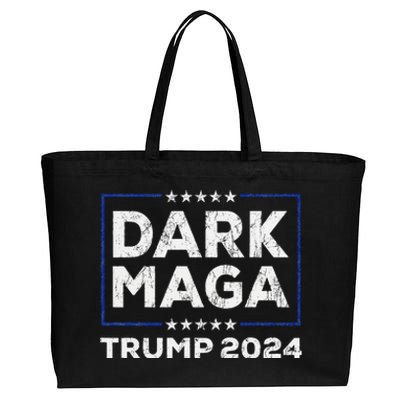 Trump 2024 Yard Sign Dark Maga Trump Cotton Canvas Jumbo Tote