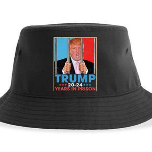 Trump 2024 Years In Prison Funny Anti Trump Sustainable Bucket Hat