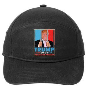 Trump 2024 Years In Prison Funny Anti Trump 7-Panel Snapback Hat