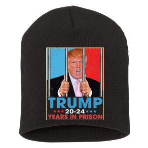 Trump 2024 Years In Prison Funny Anti Trump Short Acrylic Beanie