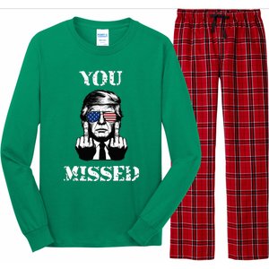 Trump 2024 You Missed Funny Donald Trump Long Sleeve Pajama Set